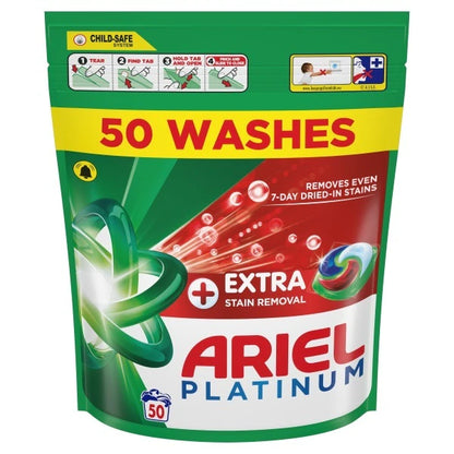 ARIEL PLATINUM+ STAIN REMOVAL PODS 50S