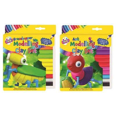 ART BOX MODELLING CLAY SET ASSORTED GRASSHOPPER & ANT