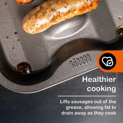 Sizzll Non Stick Pewter Sausage Tray