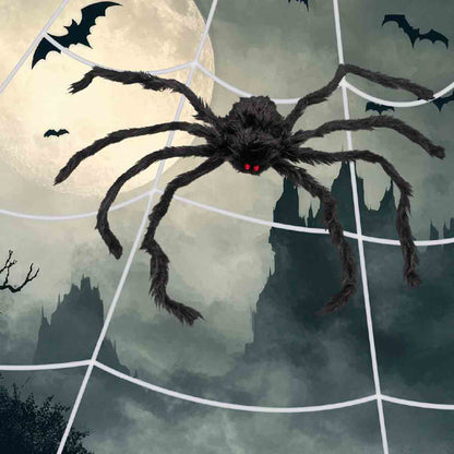 Global Gizmos Giant Halloween Web and Spider Hanging Decorations