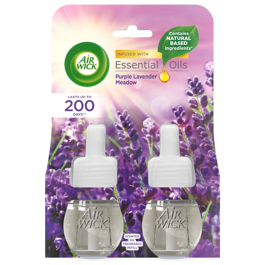 Recharge de désodorisant Airwick Lavande Mauve et Fleurs des Champs, 20 ml, Lot de 2