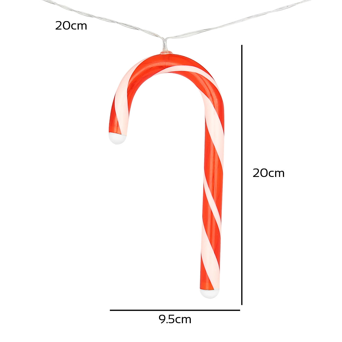 Christmas Workshop 10 Piece Christmas Candy Cane LED Decoration String Lights