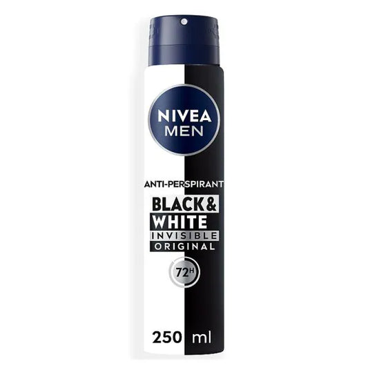 Déodorant Anti-Transpirant NIVEA MEN Invisible For Black & White 250 ml