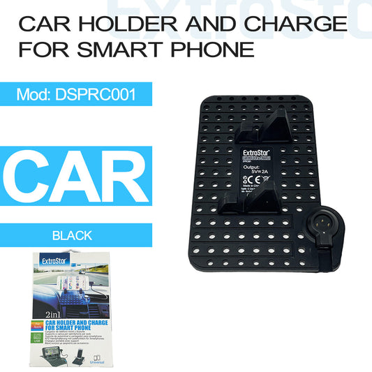 Support de voiture et chargeur 2 en 1 Extrastar pour smartphone (DSPRC001)