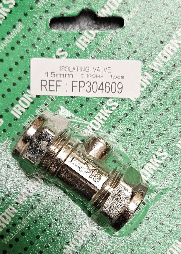 4955 - FP304609 - 15MM CHROME ISOLATING VALVE