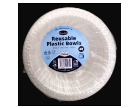 Essential 40pk 5oz Clear Plastic Bowl Reusable