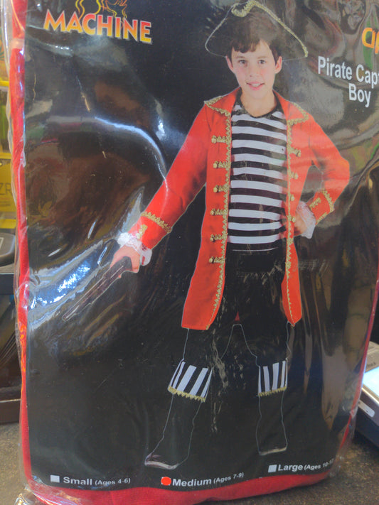 Scream Machine Pirate Captain Boy Medium 7-9 yrs