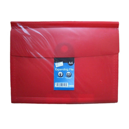 Just Stationery A4 6 Pockets Expanding File - Assorted Colours x 1 Single Folder