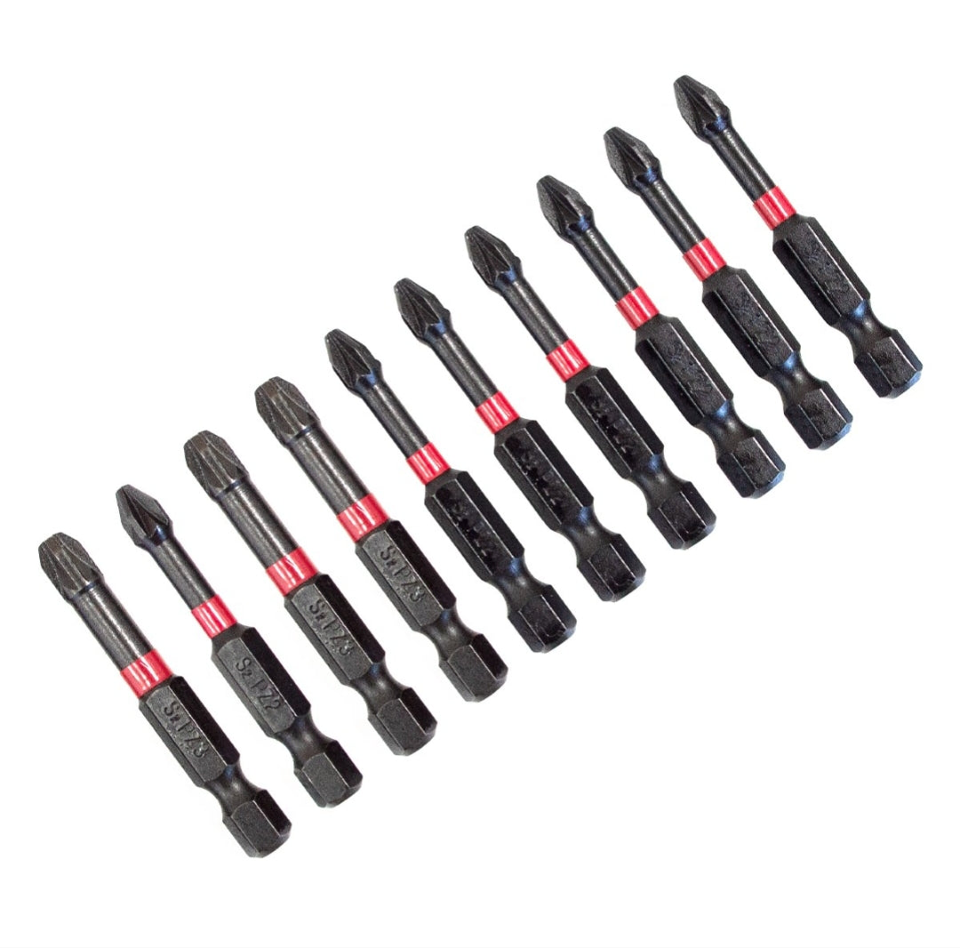 AMTECH 10 PCS IMPACT GRADE 50mm SCREWDRIVER BIT SET
