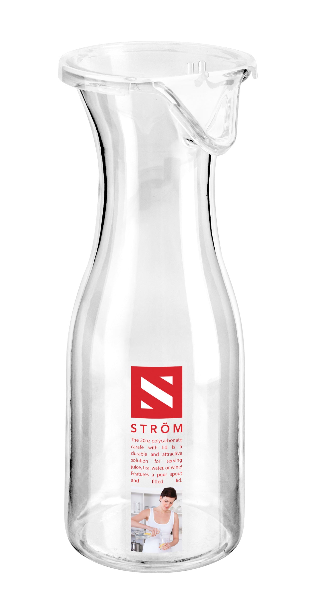 Strom Premium Plastic Carafe with Lid-550ml (20oz)