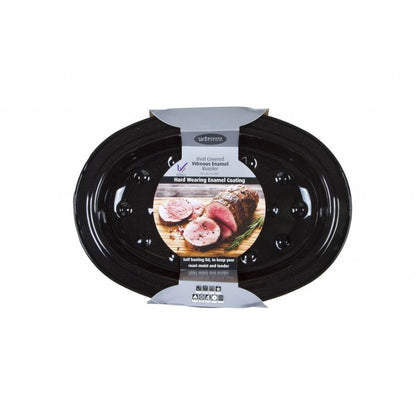 Cocotte émaillée Wham Cook - Ovale - Avec couvercle