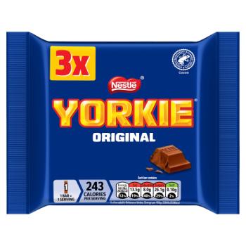 Lot de 3 barres de chocolat au lait Yorkie 46 g