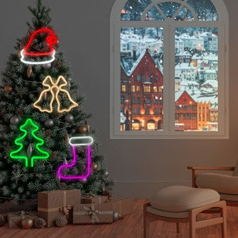 Christmas Workshop Christmas Tree LED Neon Hanging Sign Light