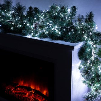 Christmas Workshop 3M 480 Micro LED Silver Cluster String Light-White