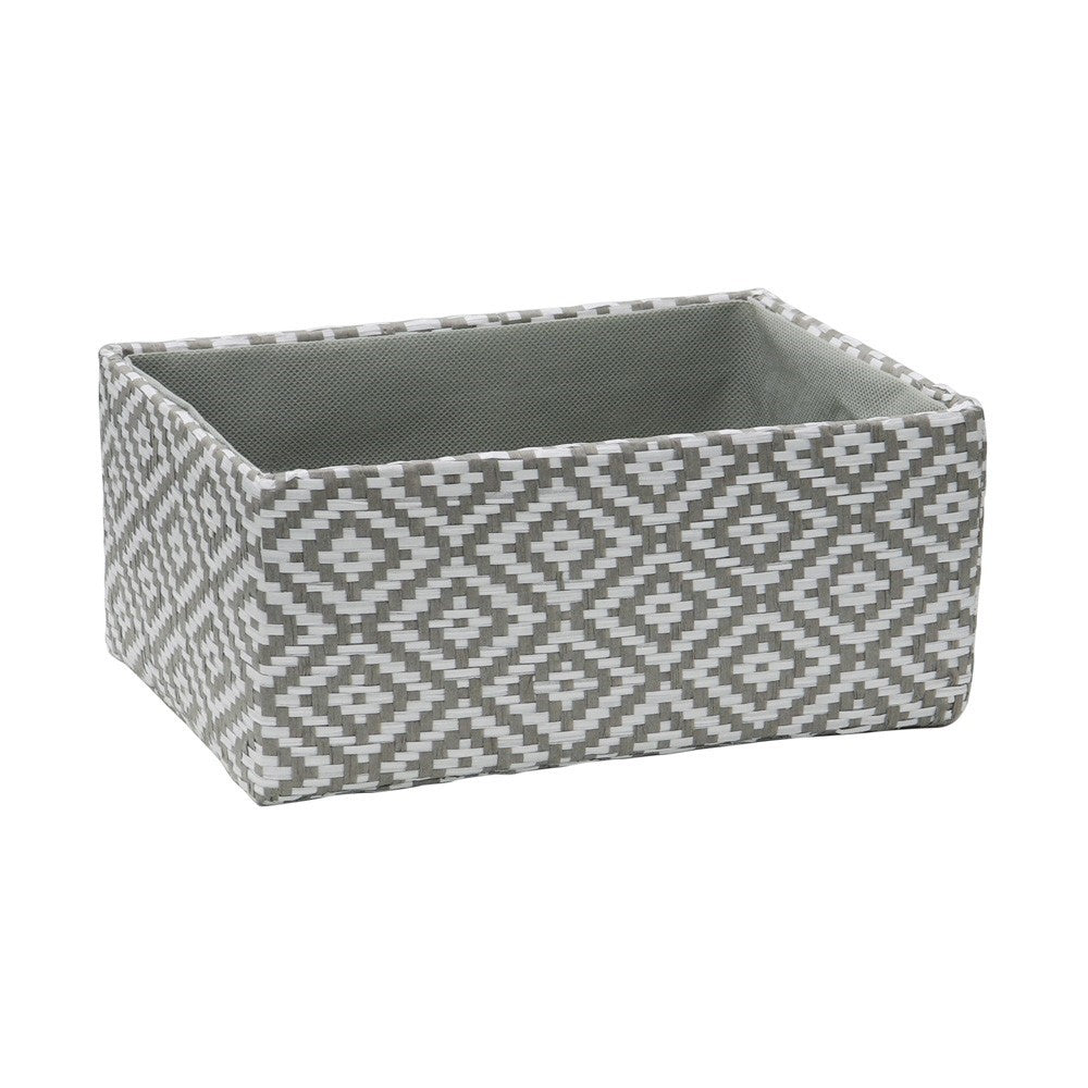 Panier de rangement rectangulaire en papier Jvl Argyle Petit H10 x L26 x P16cm