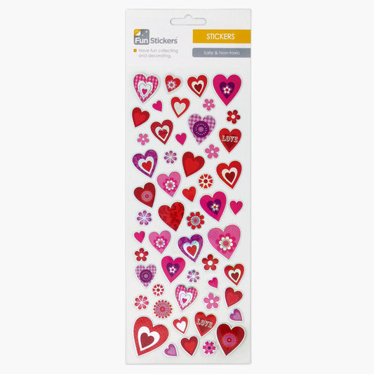 Fun stickers Hearts Red 726
