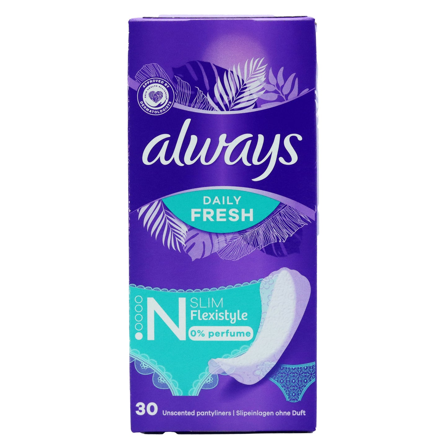Always Dailies Incredibly Thin Flexistyle Pantyliners Breathable 30 Liners