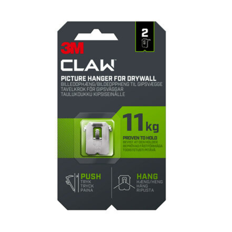 3M CLAW Drywall Picture Hanger 11kg 2pk 3PH11-2UKN