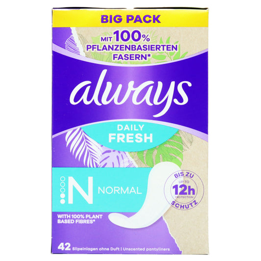 ALWAYS PANTY LINERS NORMAL DAILY 42s