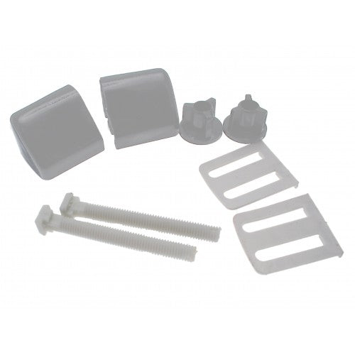 4818 - FP345705 - LOT DE CHARNIÈRES DE SIÈGE DE TOILETTES BLANCHES