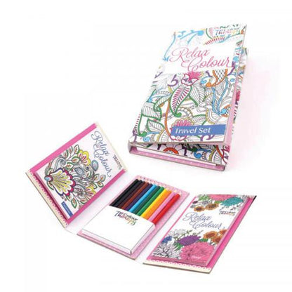 Tallon : Kit de voyage pour livre de coloriage adulte