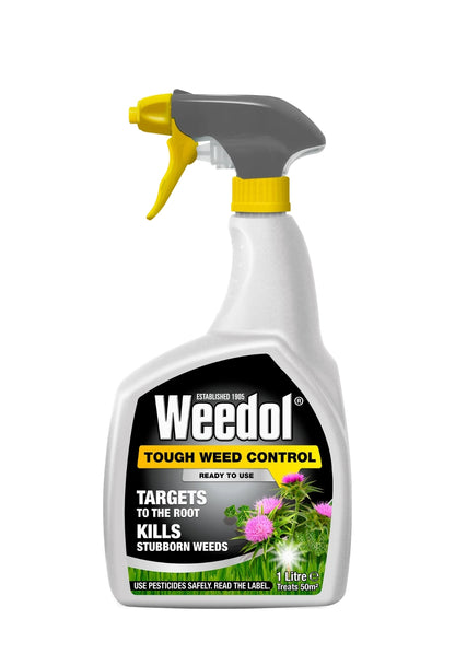 Weedol Tough Weed Control Ready to Use 1L-Kills Weeds, Not Lawns,No Glyphosate