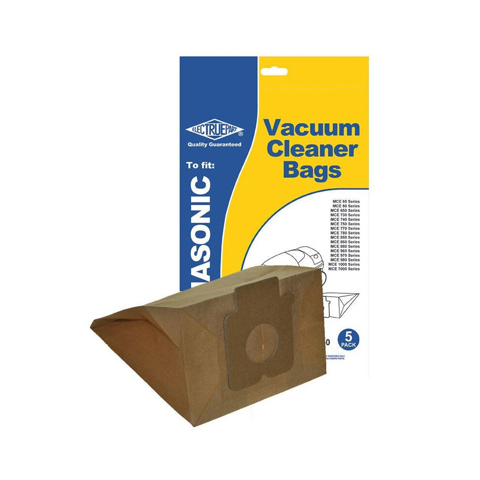 Electruepart BAG40 lot de 5, compatible avec les aspirateurs traîneaux Panasonic