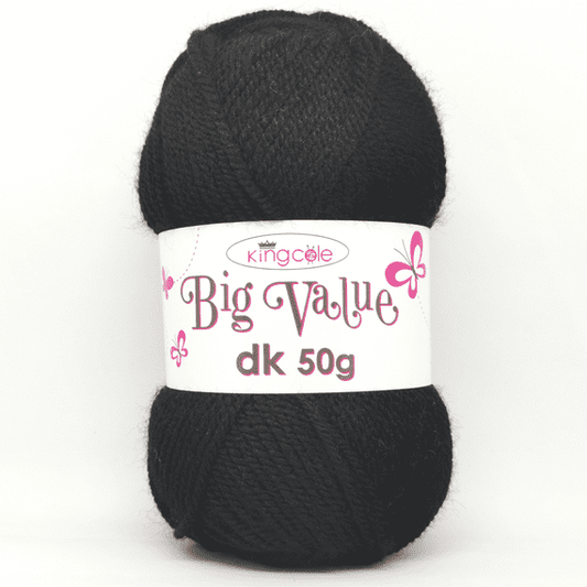 King Cole Big Value dk 50g Fil 4053 Noir