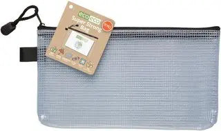 Eco Small 95% Recycled Super Strong Bag Waterproof Reinforced Black Zip Closure