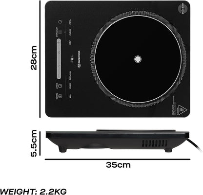 Table de cuisson à induction Daewoo 2200W, une plaque de cuisson autonome, compacte, à poser