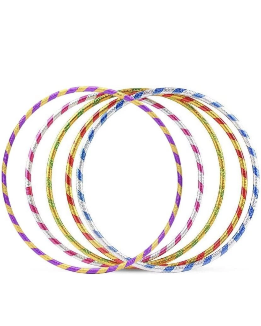 Glitter Hula Hoops in 45cm Multicolor Fitness Hula Hoop for Kids
