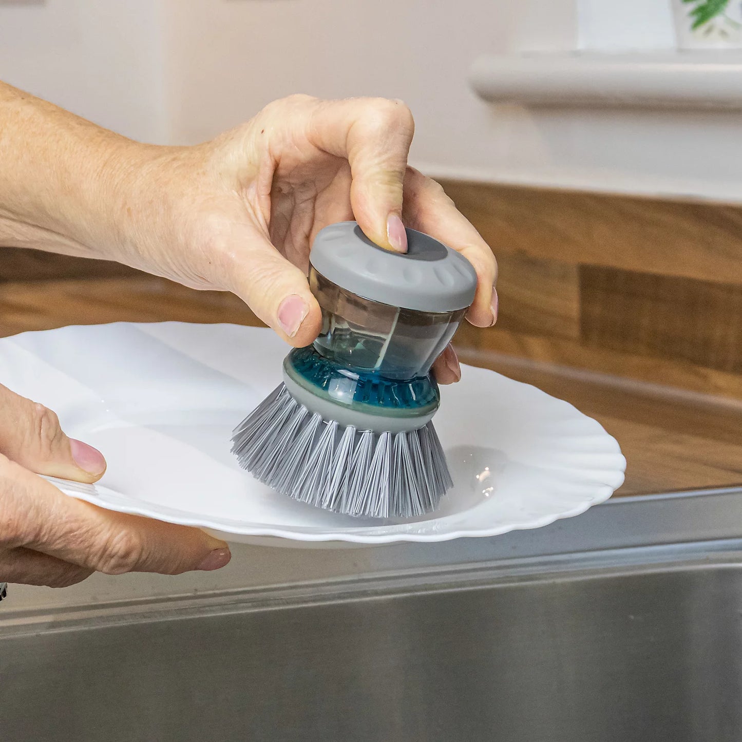 JVL Soap Dispenser Scrubbing Brush