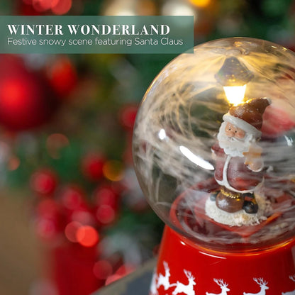 Christmas Snow Globe Santa Musical LED Light Battery Operated Xmas Ornament