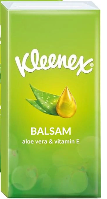 Kleenex Balsam Aloe Vera & Vitamin E 9s Pocket Tissues
