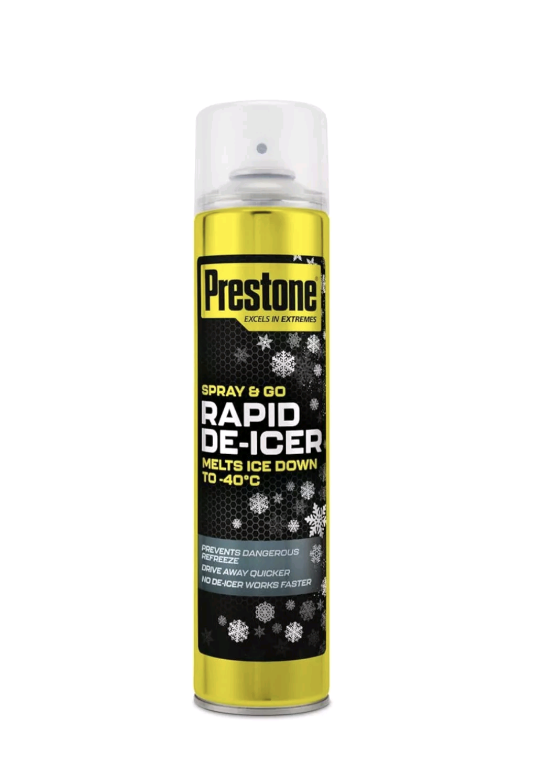Prestone Car Rapid De-Icer Spray Melts Windscreen Ice Frost Deicer 600ml