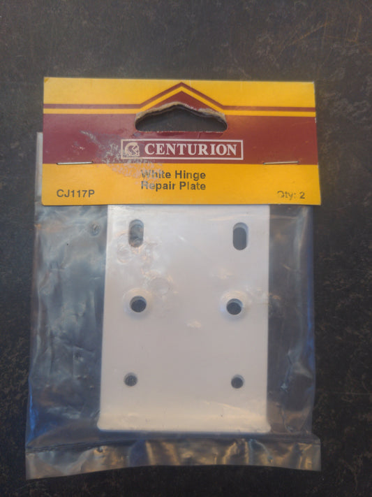 White Hinge Repair Plates Pk of 2