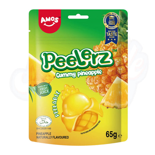 Amos Peelerz Gummy Pineapple 65g (Halal)