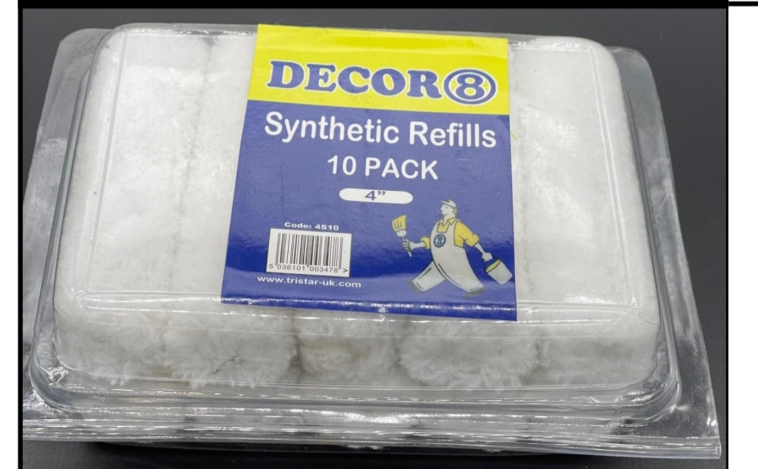 4" synthetic refills 10 pack