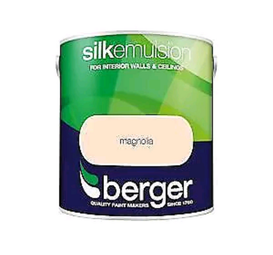 Peinture émulsion Berger effet soyeux Magnolia - 2,5L