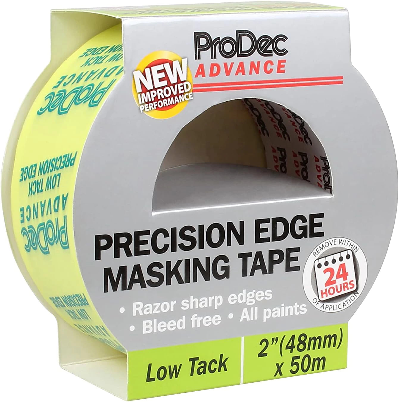 Ruban de masquage multi-surfaces de précision ProDec Advance 48mm (2 pouces) x 50m à faible adhérence