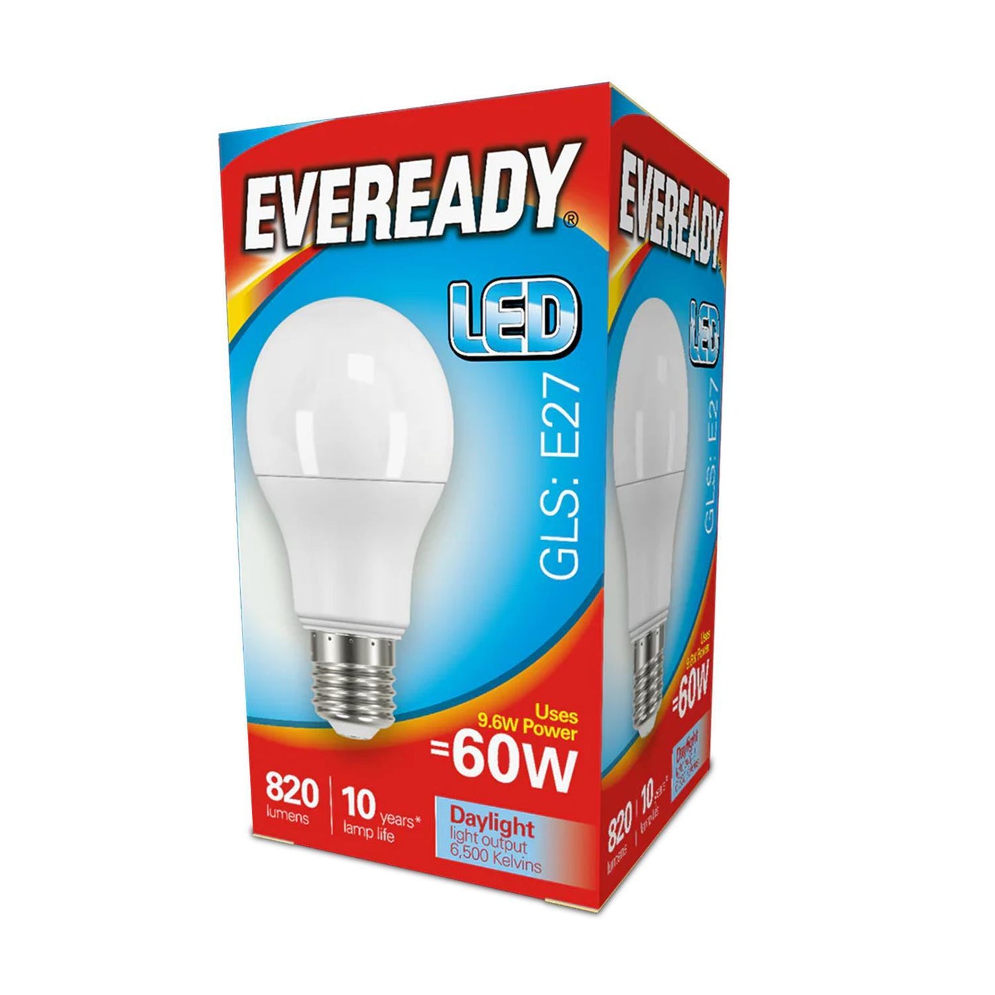 Eveready LED GLS Lumière du jour 6500k E27, 9,6W - Blanc