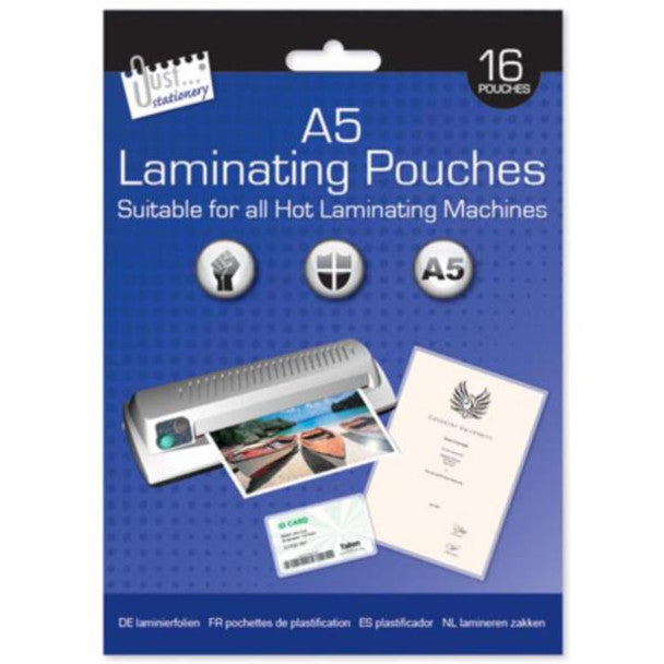 Lot de 16 pochettes de plastification A5