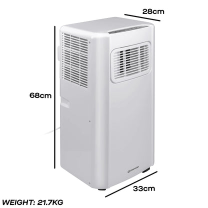 Climatiseur portable 3-en-1 Daewoo pour chambre ou bureau, unité AC 5000 BTU avec déshumidificateur et ventilateur, télécommande - Blanc