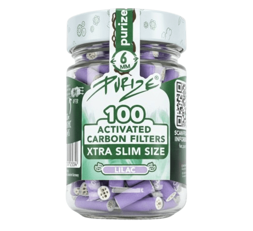 Purize Lilac 100 Activated Carbon Filters Extra Slim Size