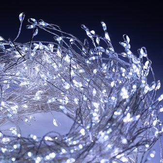 Christmas Workshop 3M 480 Micro LED Silver Cluster String Light-White