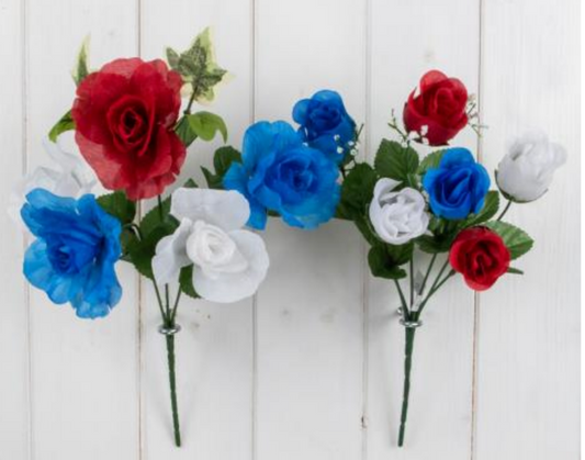 RWB ROSES 2 STYLES ASST