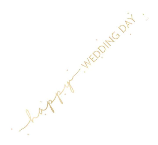 9ft HAPPY WEDDING DAY FOIL BANNER