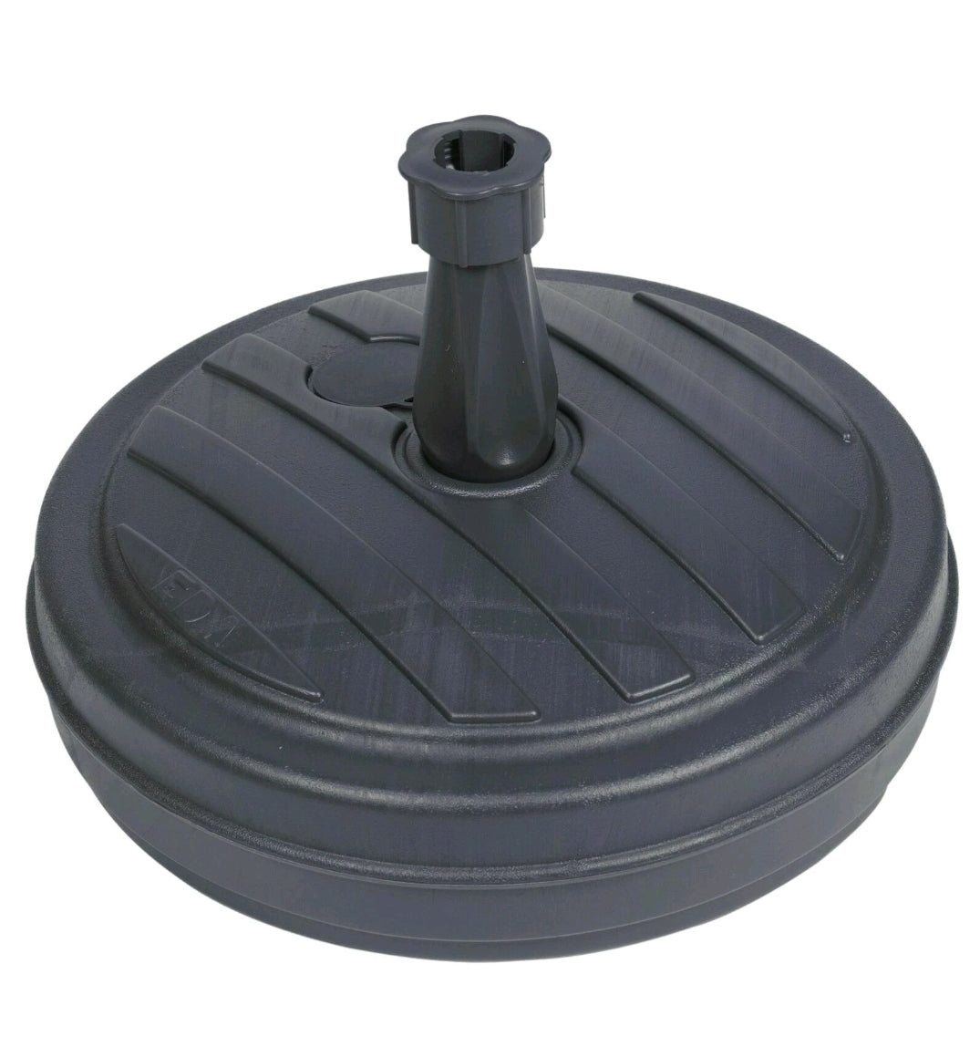 Parasol Base - Plastic - For Standard Parasol - Fillable with Water or Sand - Ø 45 cm - Round