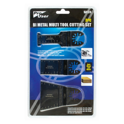PRO USER 3PC BI METAL MULTI CUTTING TOOL SET