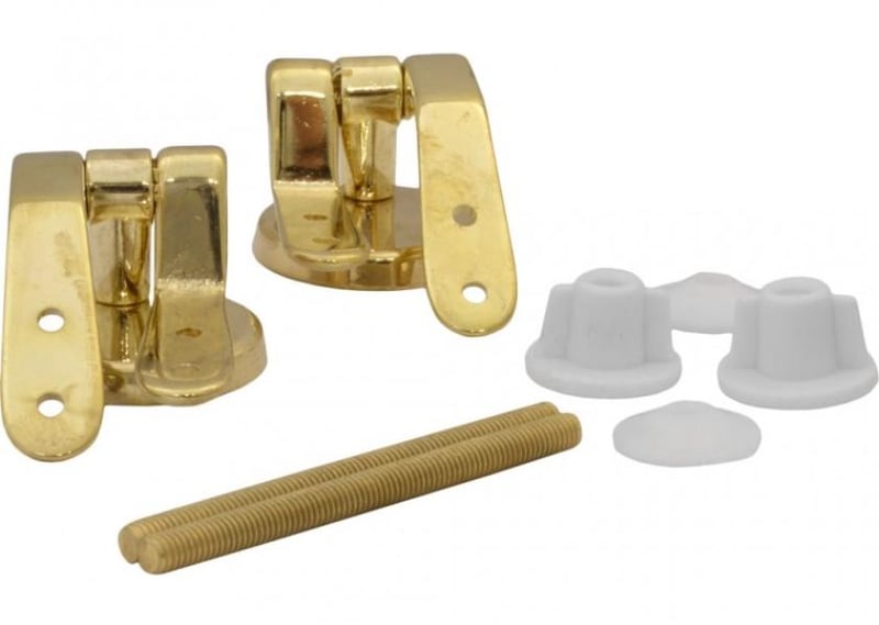 CENTURION Polished Brass Pillar Type Toilet Seat Hinges - PA54P